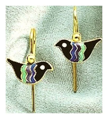 Flying High Black Earrings