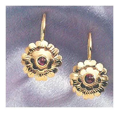 Garnet Corsage Earrings