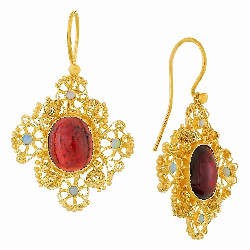 Marquessa Of Rockingham Garnet Earrings