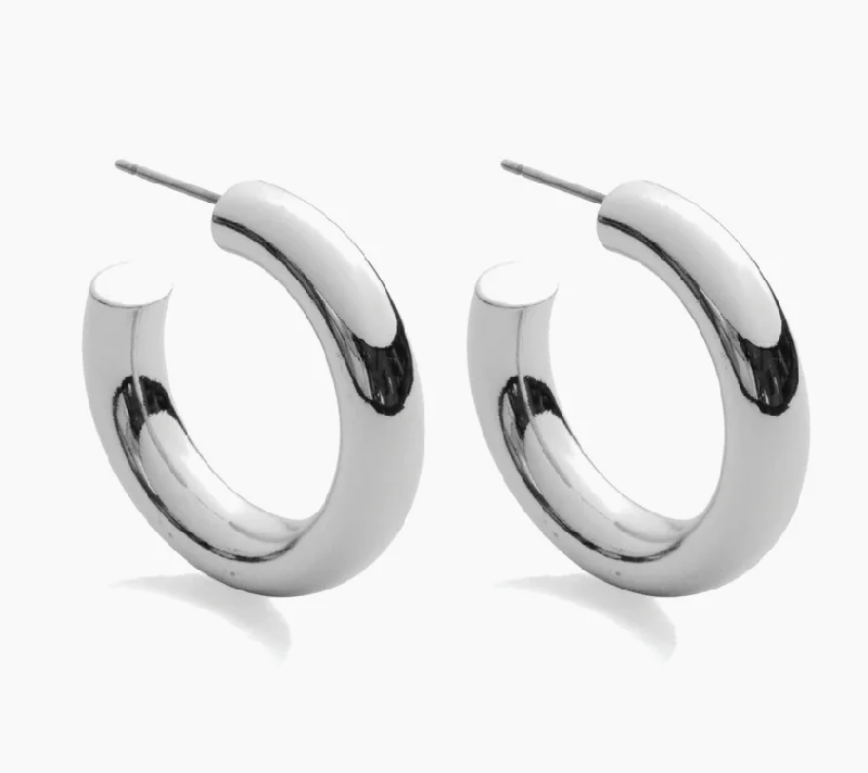 Medium Thick Hoop Earring