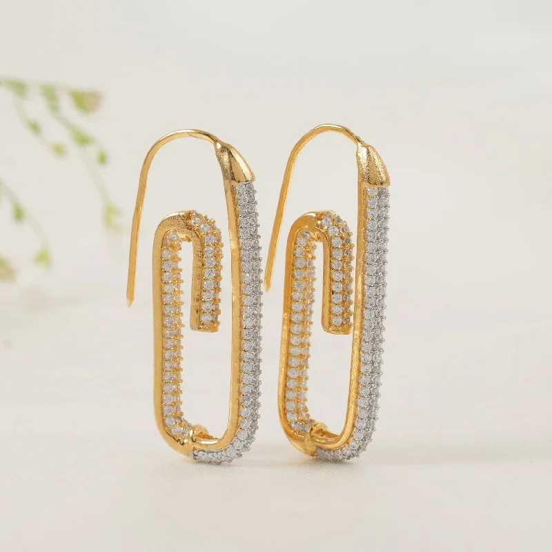 Stunning diamond studded hoop earring for women