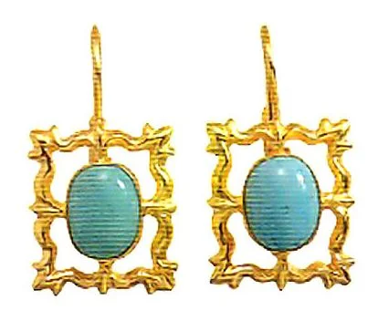 Turquoise Portrait Earrings