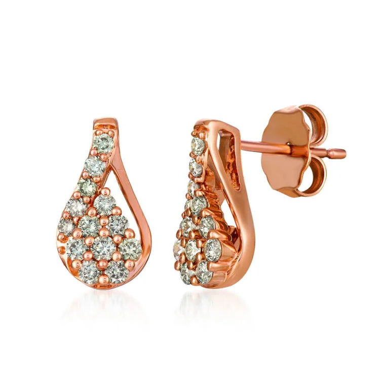 14K Le Vian Strawberry Gold Earrings