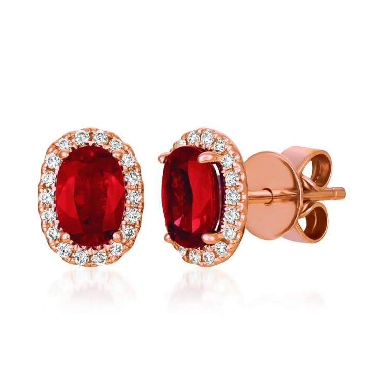 14K Le Vian Strawberry Gold Earrings