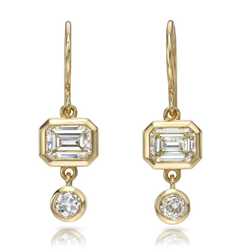 Single Stone Paloma Double Drop Earrings