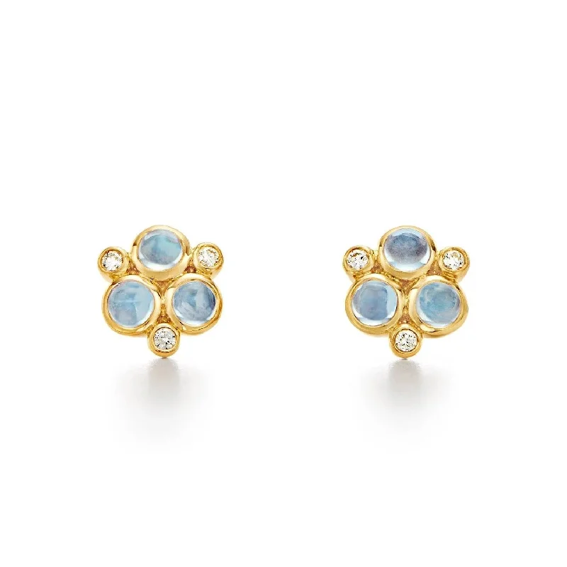 Temple St. Clair Blue Moonstone Trio Earrings