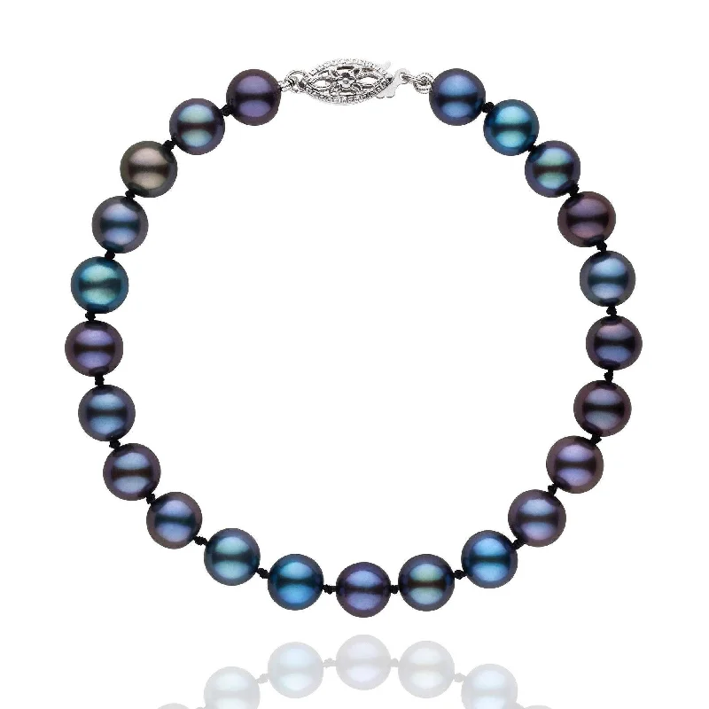 6.5-7.0 mm Black Freshwater AAA Pearl Bracelet