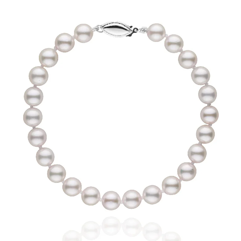 6.5-7.0 mm White Akoya AA+ Pearl Bracelet