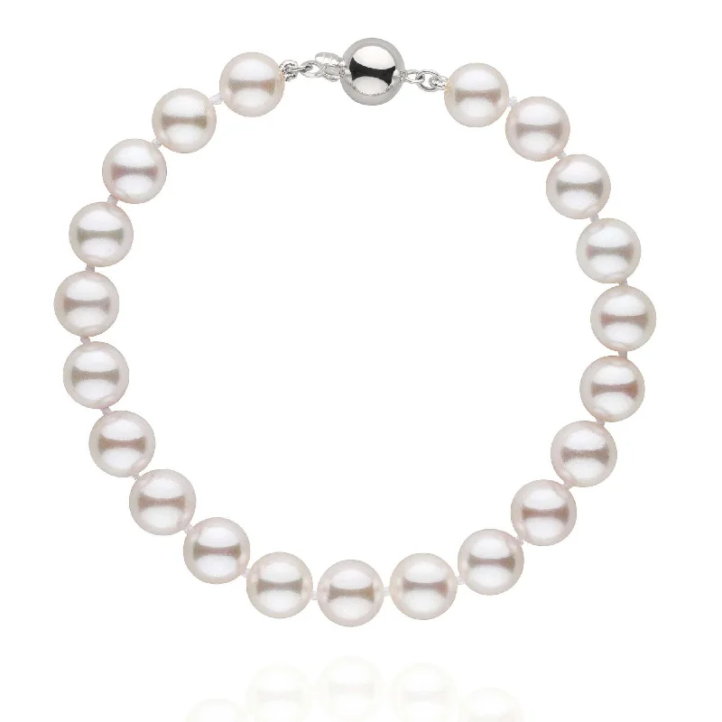 7.5-8.0 mm White Akoya AAA Pearl Bracelet