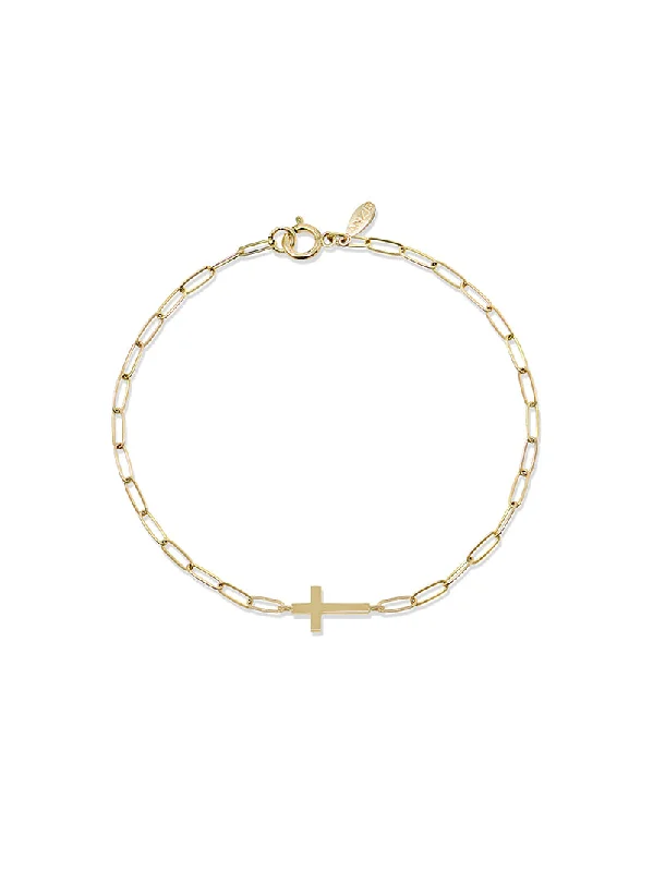 Love Letter Cross Mini Paperclip Bracelet