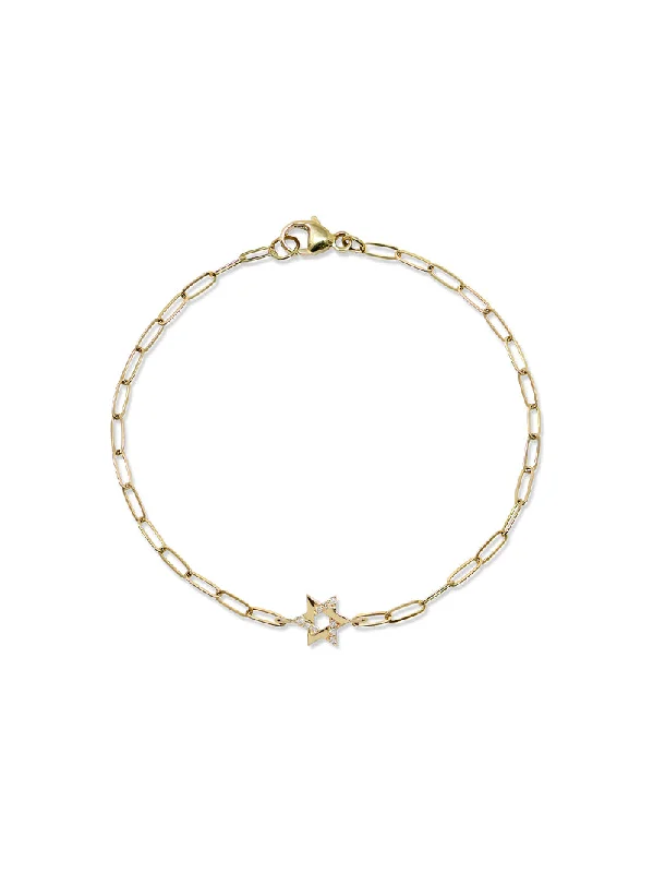 Love Letter Pavé Star of David Bracelet