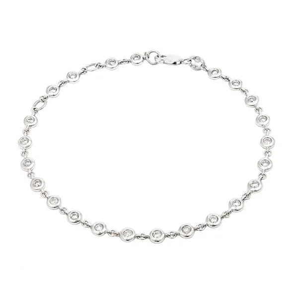 0.70 Carat Bezel Set Round Diamond Bracelet