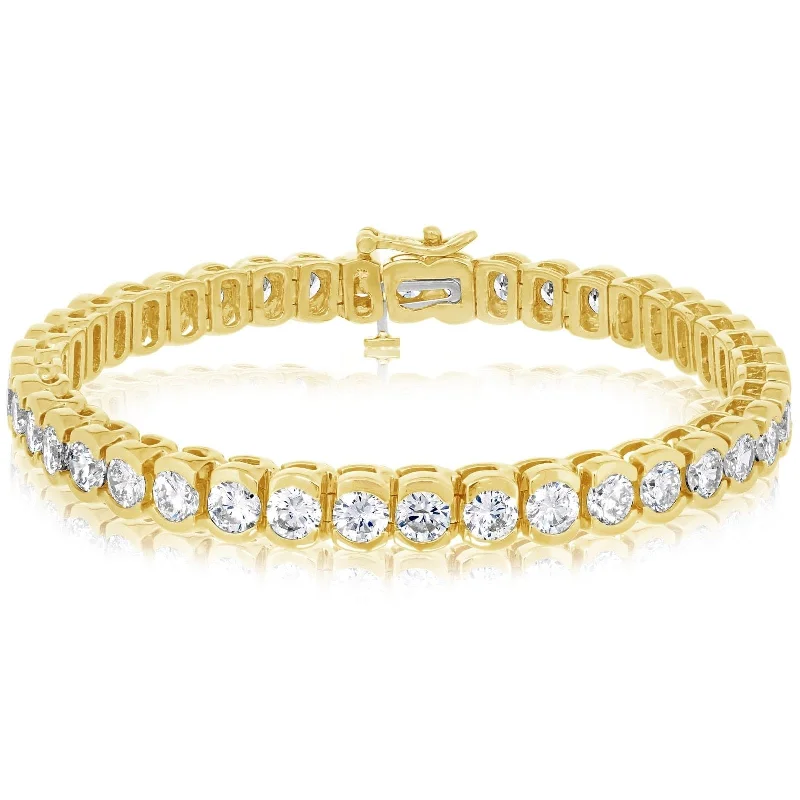 10.05 Carat Diamond Half Bezel Tennis Bracelet