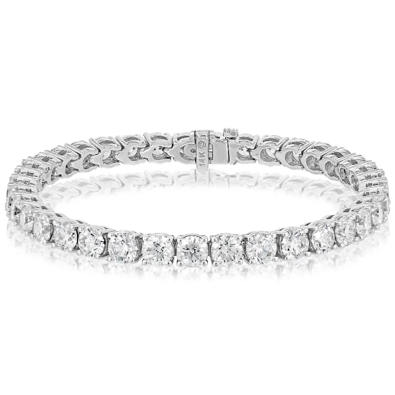 15 Carat Round Brilliant Cut Diamond Tennis Bracelet