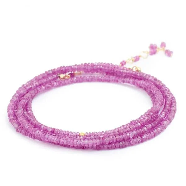 ANNE SPORTUN Pink Garnet Beaded Wrap Bracelet