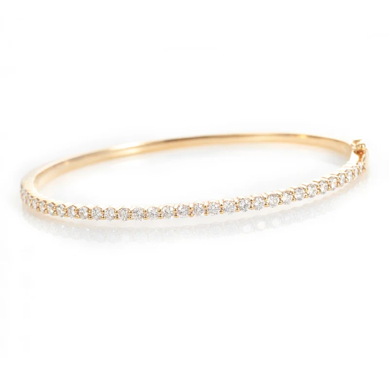 Rose Gold Diamond Bangle in 18k Rose Gold