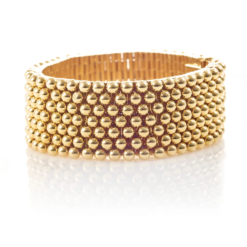 Estate 18K Yellow Gold Wide Bracelet