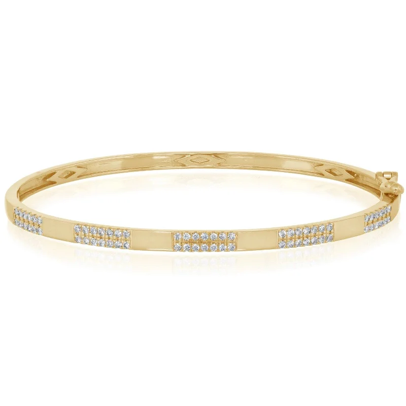 Bead Set Diamond Bangle