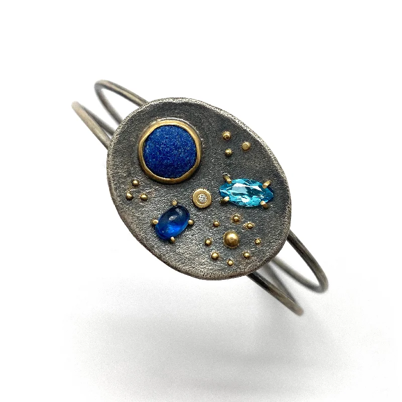 Blue Stone Cuff Bracelet