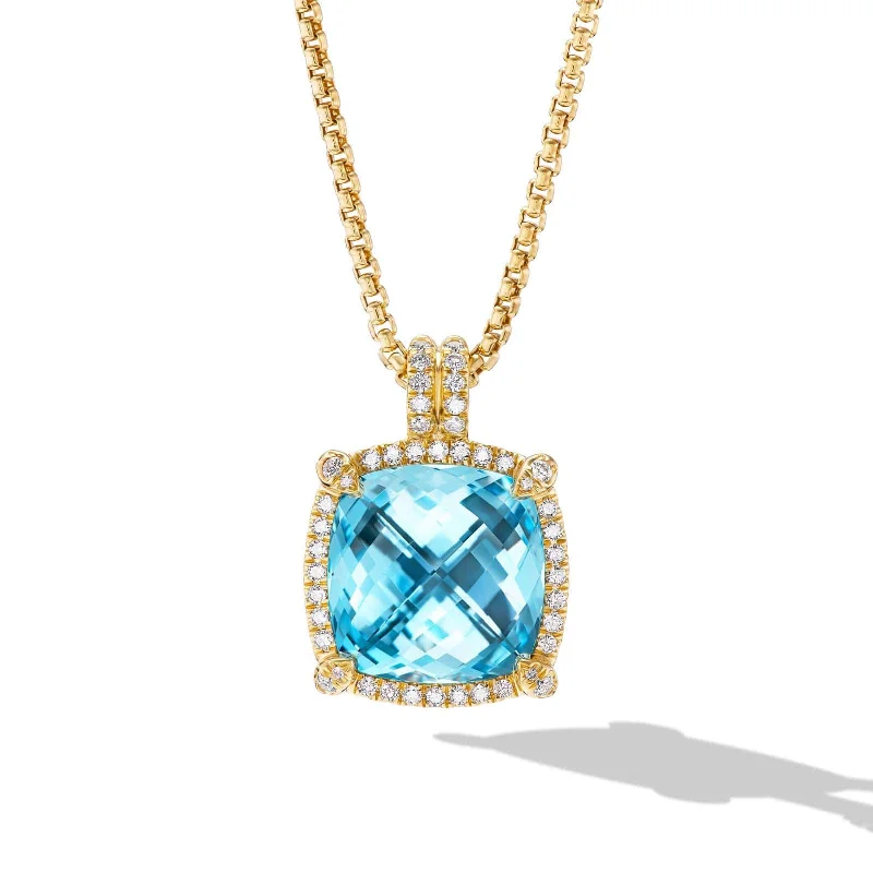 Chatelaine® Pavé Bezel Pendant Necklace