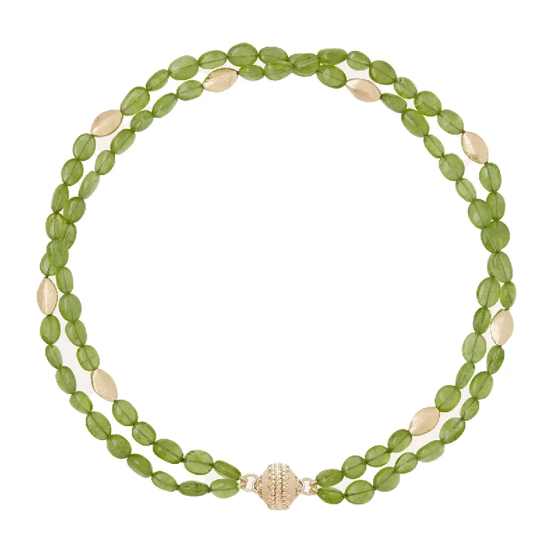 Clara Williams Gold Rush Peridot Double Strand Necklace