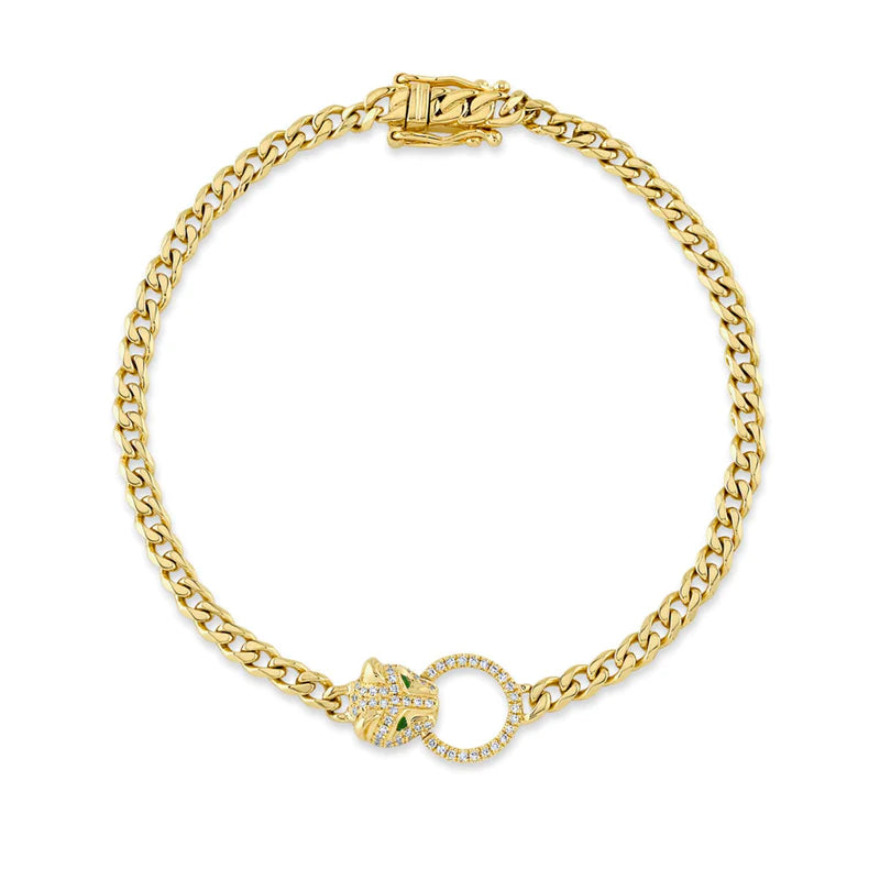 Cuban Link Panther Bracelet