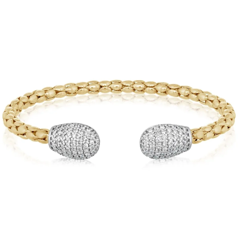 Diamond Cuff Beaded Bracelet