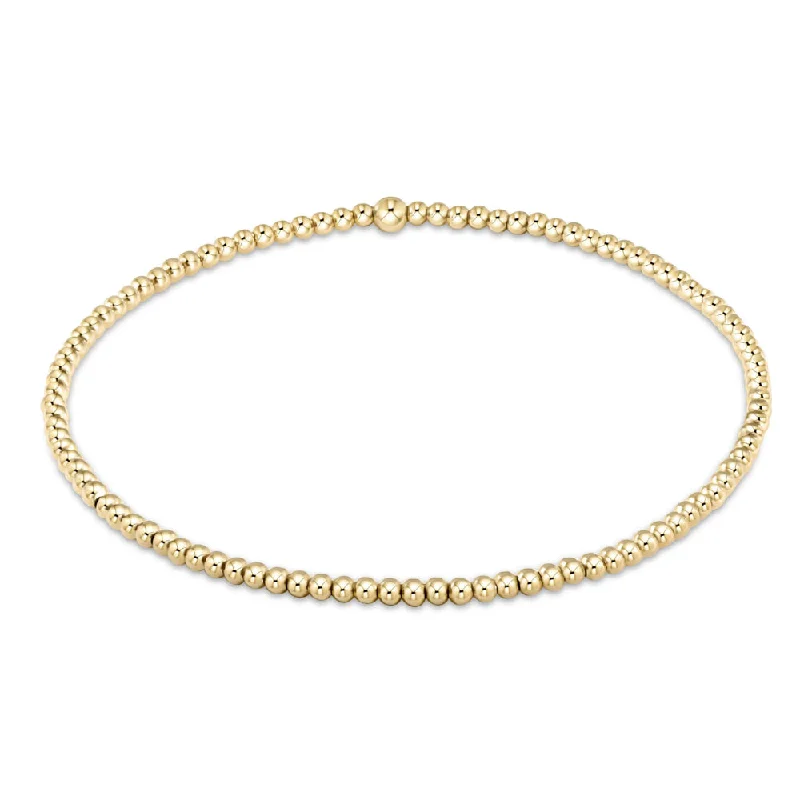 enewton 7.25" extends Classic Gold 2-8MM Bead Bracelet