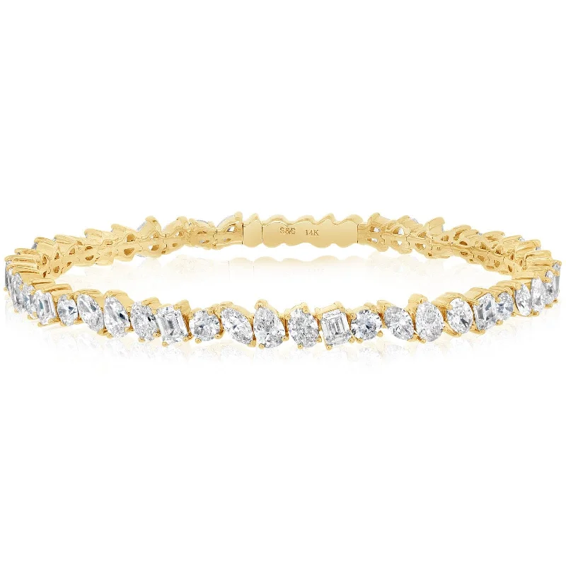 Fancy Cut Diamond Bangle