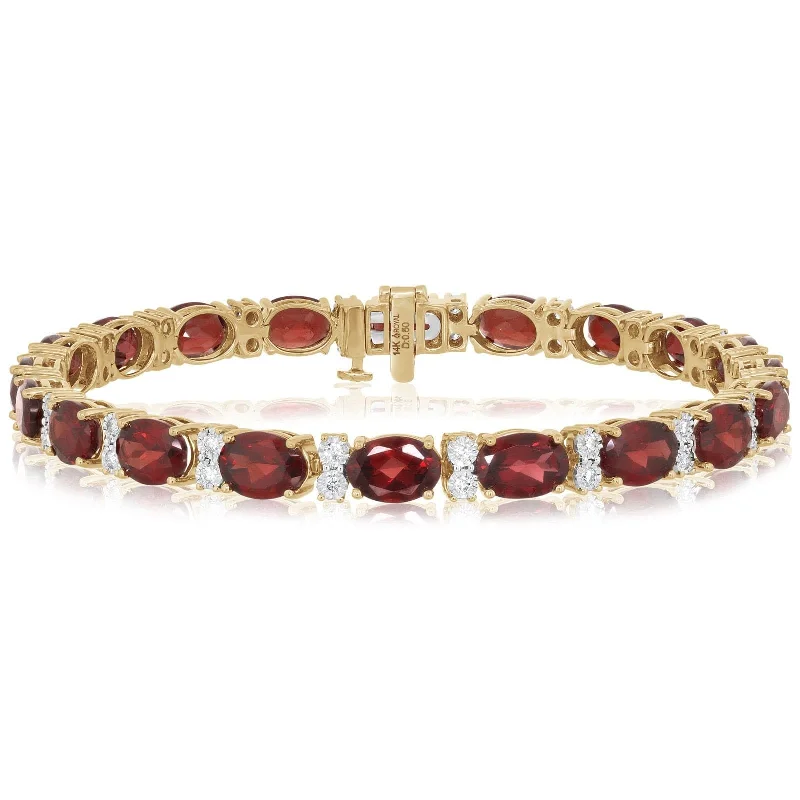 Garnet & Diamond Bracelet