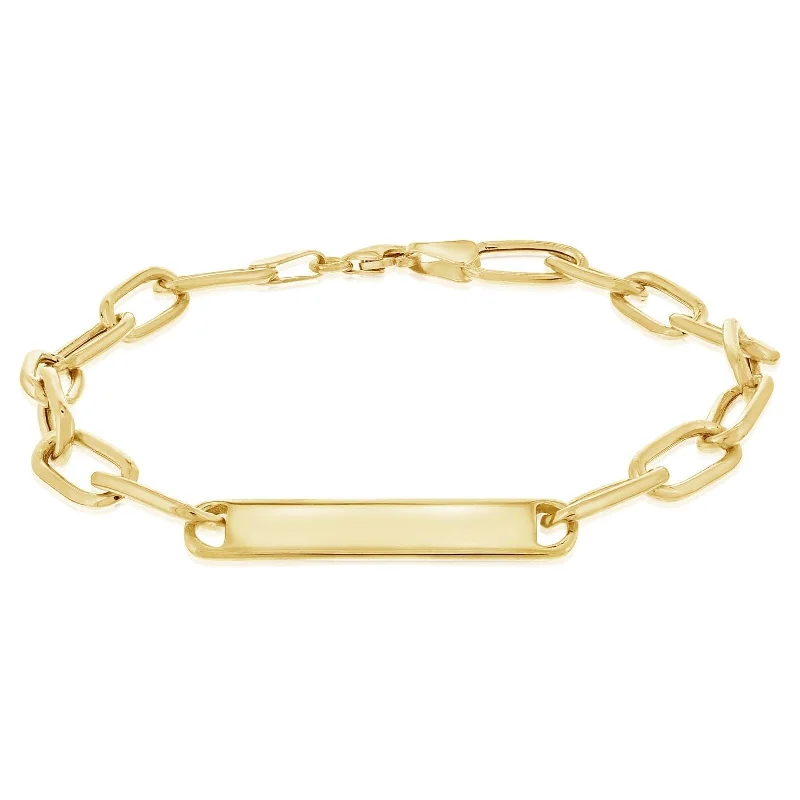 ID Bar Paperclip Chain Bracelet