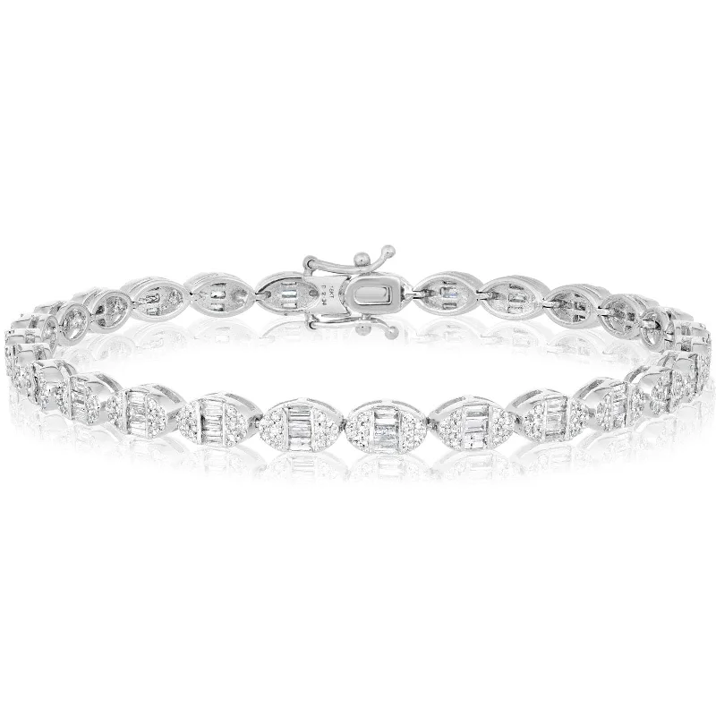 Illusion Marquise Shape Diamond Fashion Bracelet