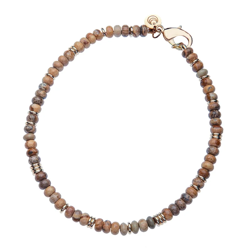 Jane Win Jasper Gumdrop Beaded Necklace