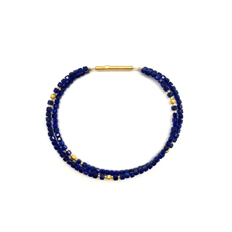 Lapis and Gold Bracelet