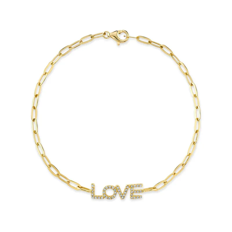 LOVE Paper Clip Bracelet