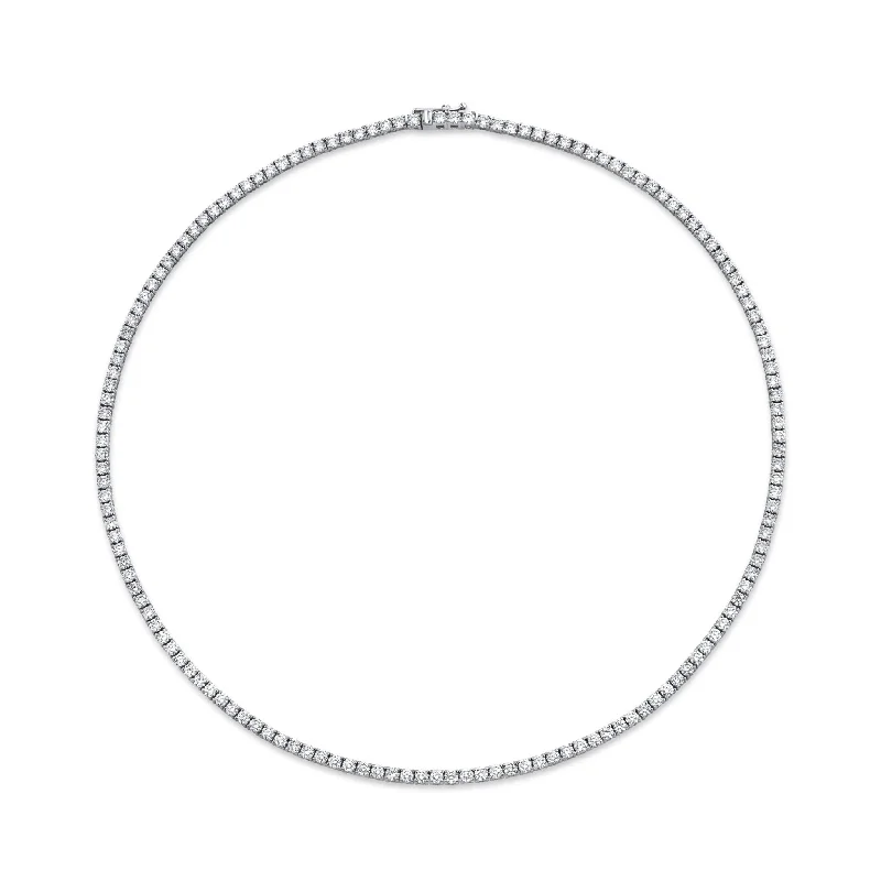 Norman Silverman Signature 18k White Gold Diamond Tennis Necklace