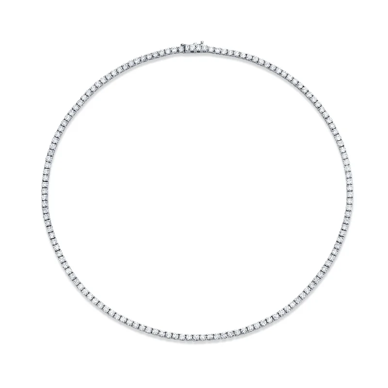 Norman Silverman Signature 18k White Gold Diamond Tennis Necklace