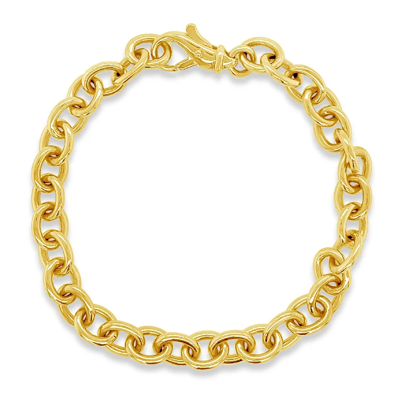 Oval Cable Link Bracelet