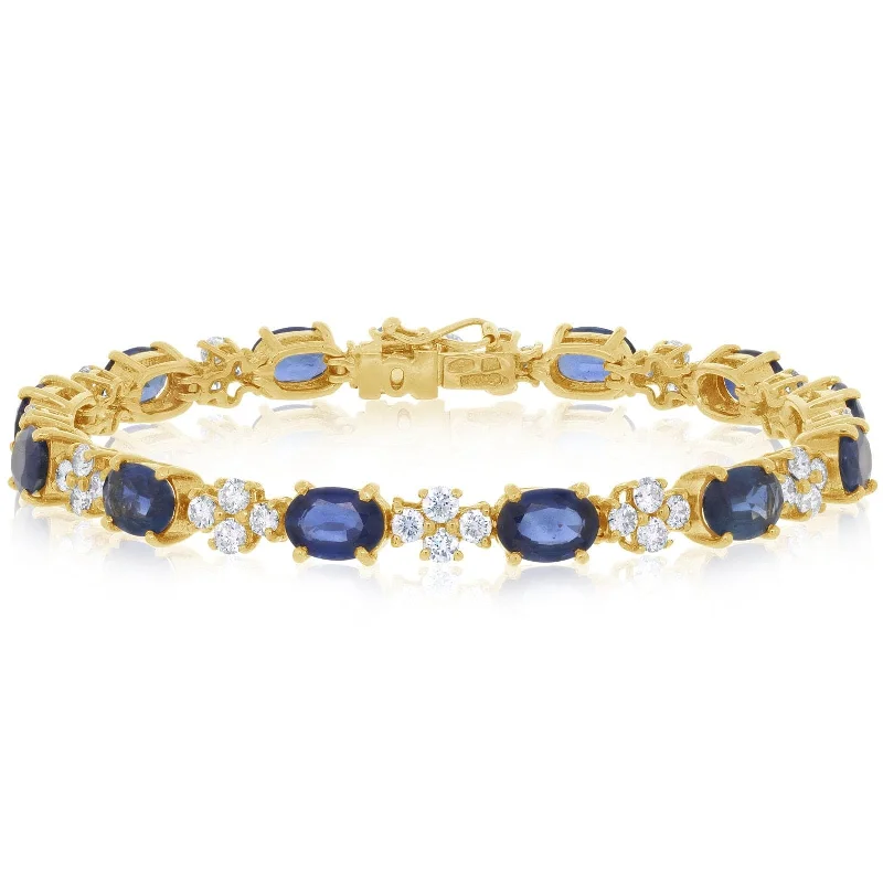 PIRANESI Sapphire and Diamond Cluster Bracelet