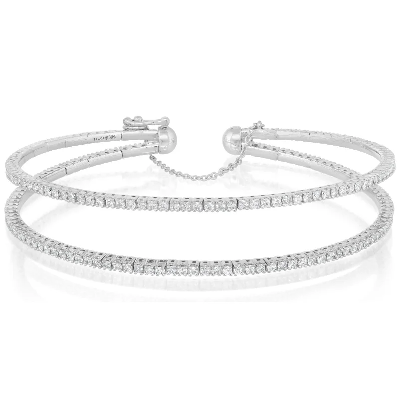 Two Row Diamond Bangle